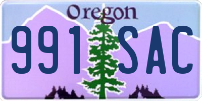 OR license plate 991SAC