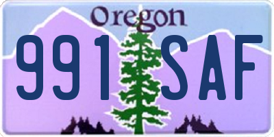 OR license plate 991SAF