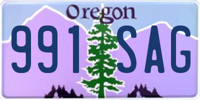 OR license plate 991SAG