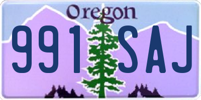 OR license plate 991SAJ