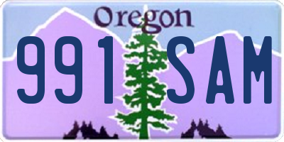 OR license plate 991SAM