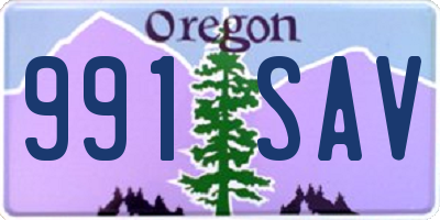 OR license plate 991SAV