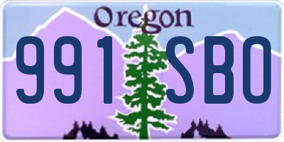 OR license plate 991SBO