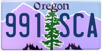 OR license plate 991SCA