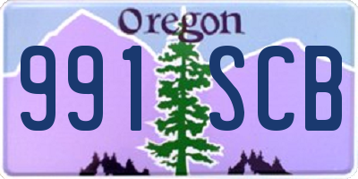 OR license plate 991SCB