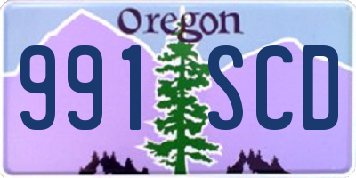 OR license plate 991SCD