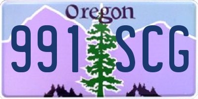 OR license plate 991SCG