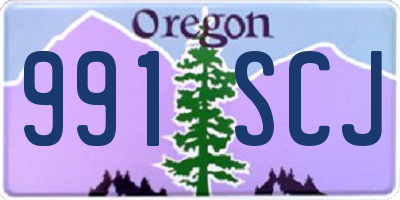 OR license plate 991SCJ