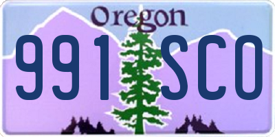 OR license plate 991SCO