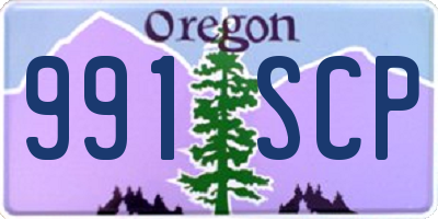 OR license plate 991SCP