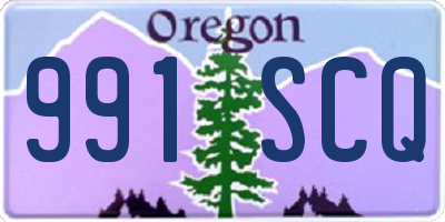 OR license plate 991SCQ