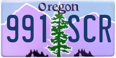 OR license plate 991SCR