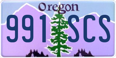 OR license plate 991SCS