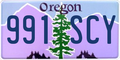 OR license plate 991SCY