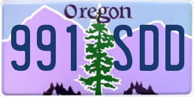 OR license plate 991SDD