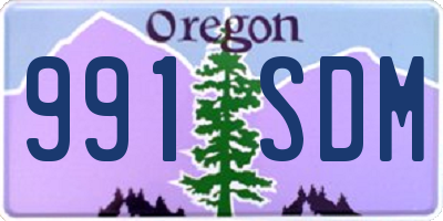 OR license plate 991SDM