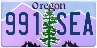 OR license plate 991SEA