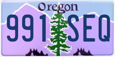 OR license plate 991SEQ