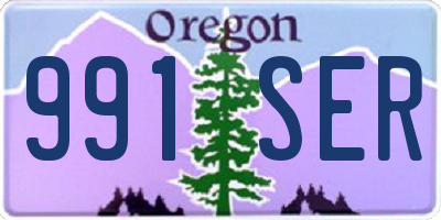 OR license plate 991SER