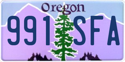 OR license plate 991SFA