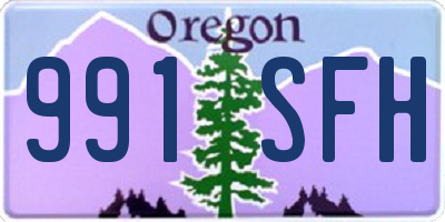 OR license plate 991SFH