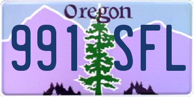 OR license plate 991SFL