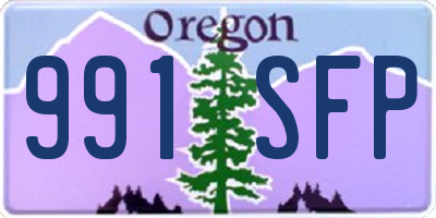 OR license plate 991SFP