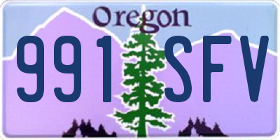 OR license plate 991SFV