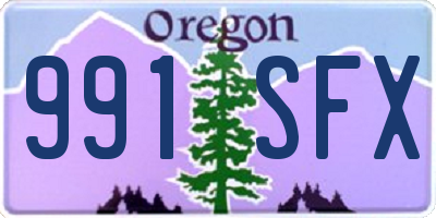 OR license plate 991SFX