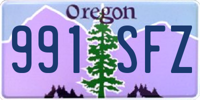 OR license plate 991SFZ