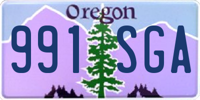 OR license plate 991SGA