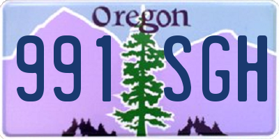 OR license plate 991SGH