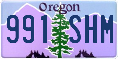 OR license plate 991SHM