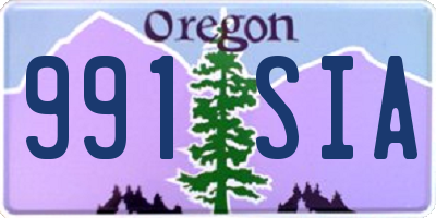 OR license plate 991SIA