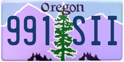 OR license plate 991SII