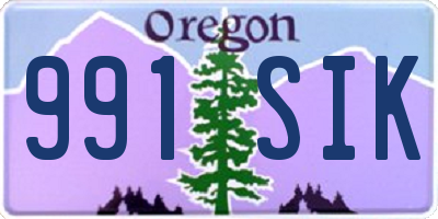 OR license plate 991SIK
