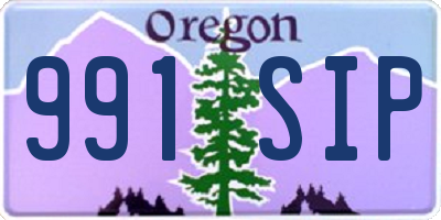 OR license plate 991SIP