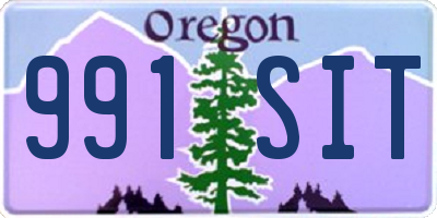 OR license plate 991SIT