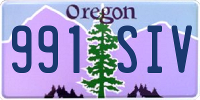 OR license plate 991SIV