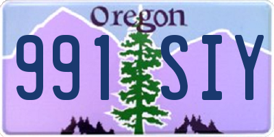 OR license plate 991SIY