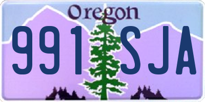 OR license plate 991SJA