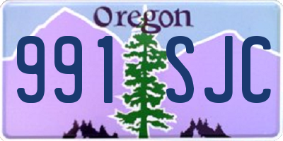 OR license plate 991SJC