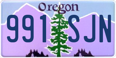 OR license plate 991SJN