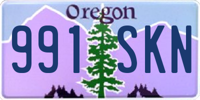 OR license plate 991SKN