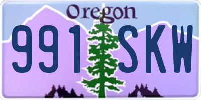 OR license plate 991SKW