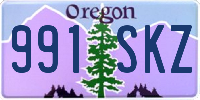 OR license plate 991SKZ