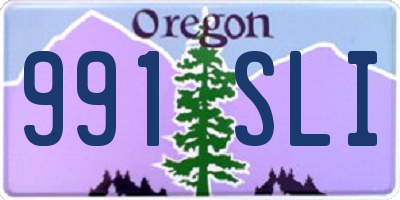 OR license plate 991SLI