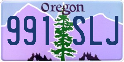 OR license plate 991SLJ