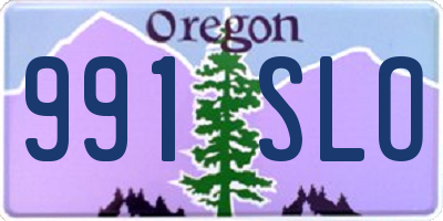 OR license plate 991SLO