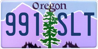 OR license plate 991SLT